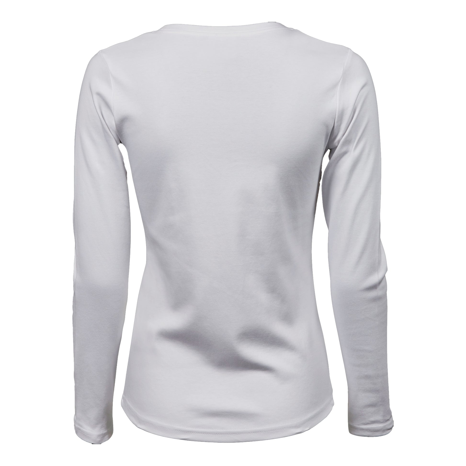 White - Back - Tee Jays Womens-Ladies Interlock Long-Sleeved T-Shirt