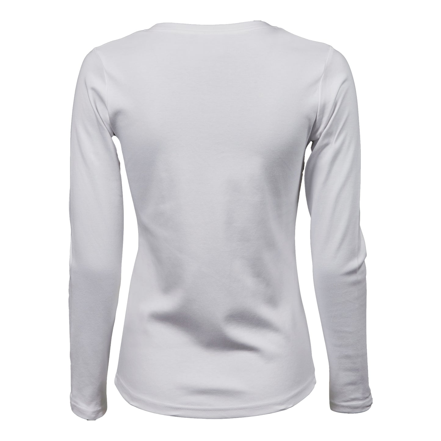 White - Back - Tee Jays Womens-Ladies Interlock Long-Sleeved T-Shirt