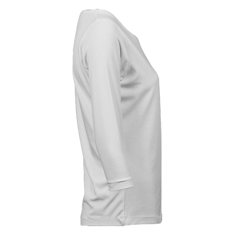 White - Lifestyle - Tee Jays Womens-Ladies 3-4 Sleeve T-Shirt