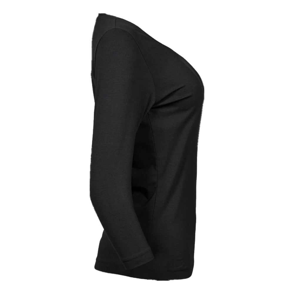 Black - Lifestyle - Tee Jays Womens-Ladies 3-4 Sleeve T-Shirt