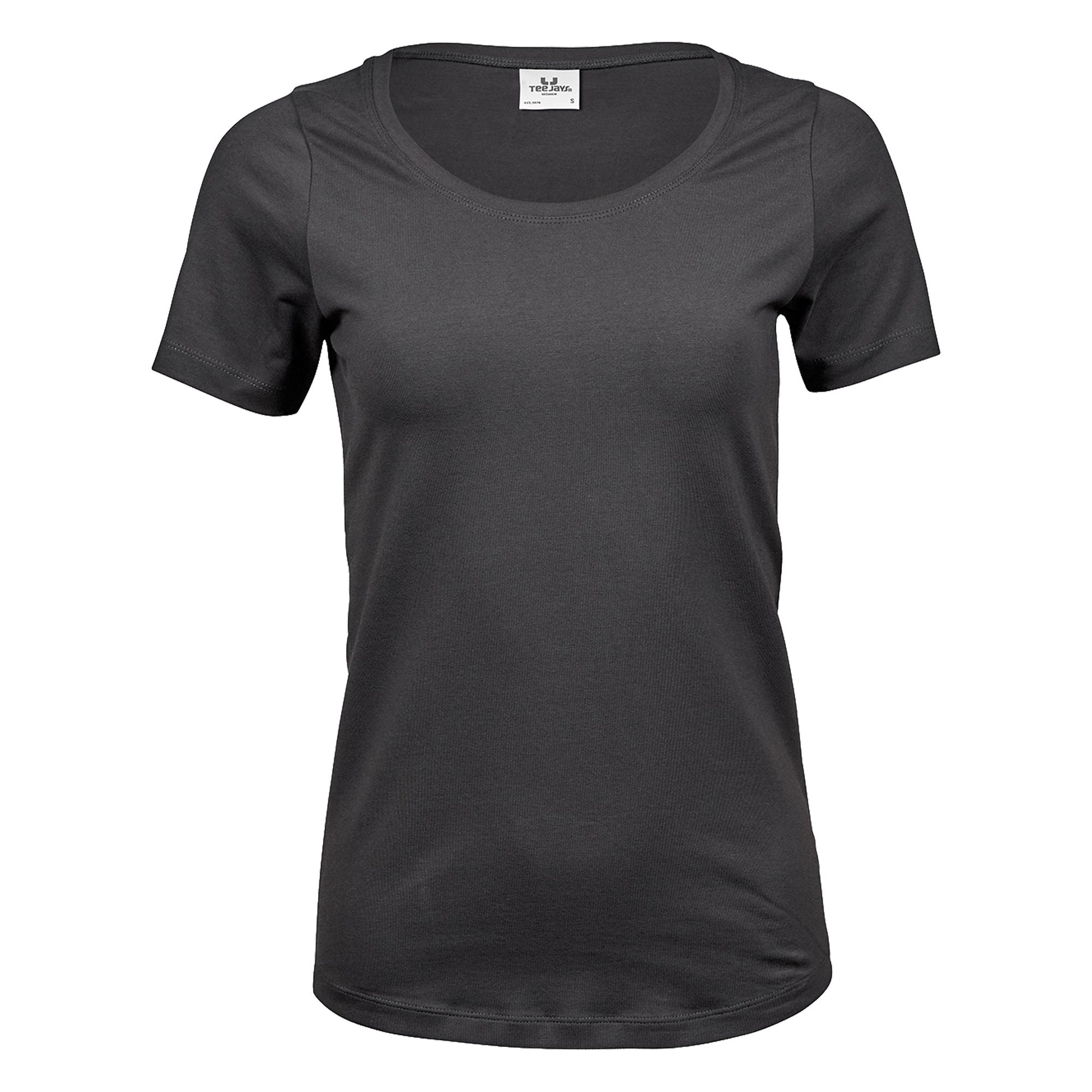 Dark Grey - Front - Tee Jays Womens-Ladies Stretch T-Shirt