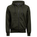 Dark Olive - Front - Tee Jays Mens Fashion Full Zip Hoodie