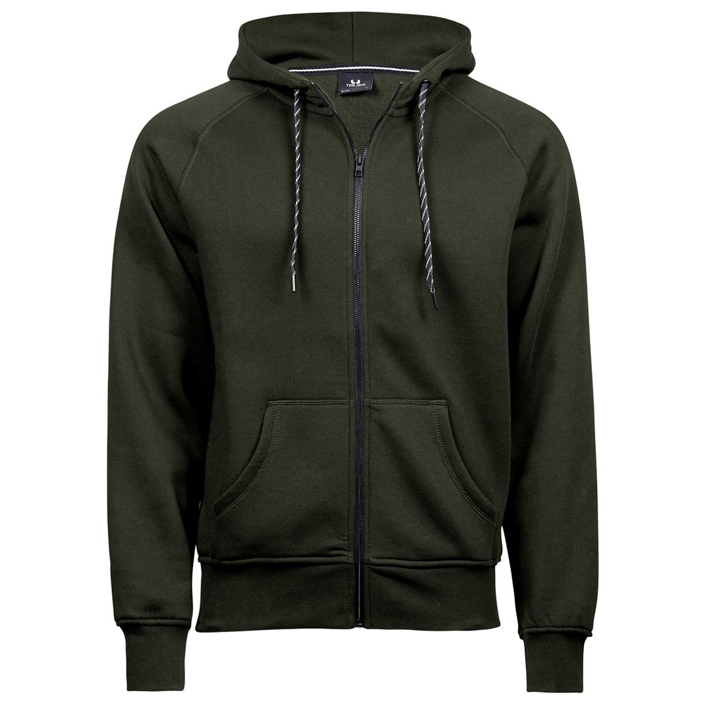 Dark Olive - Front - Tee Jays Mens Fashion Full Zip Hoodie