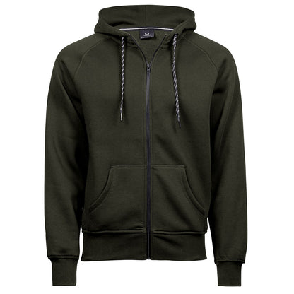 Dark Olive - Front - Tee Jays Mens Fashion Full Zip Hoodie