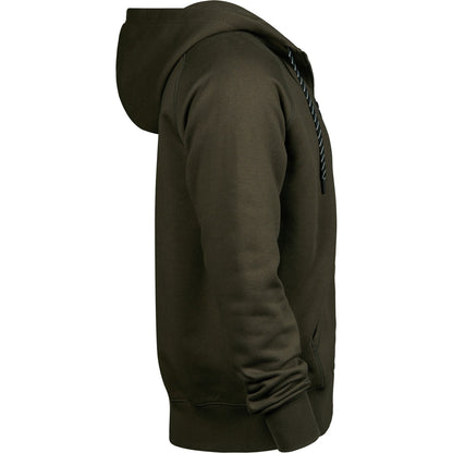 Dark Olive - Side - Tee Jays Mens Fashion Full Zip Hoodie