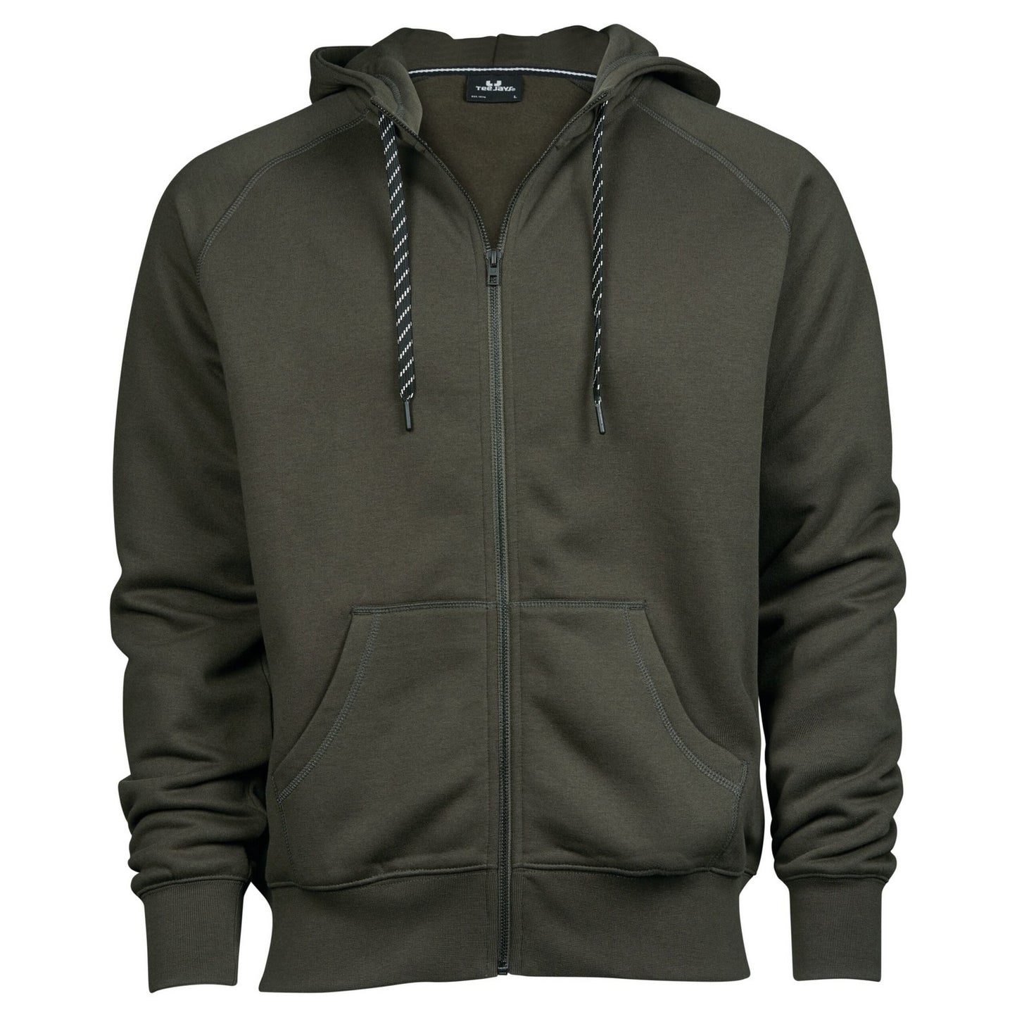 Deep Green - Front - Tee Jays Mens Fashion Full Zip Hoodie