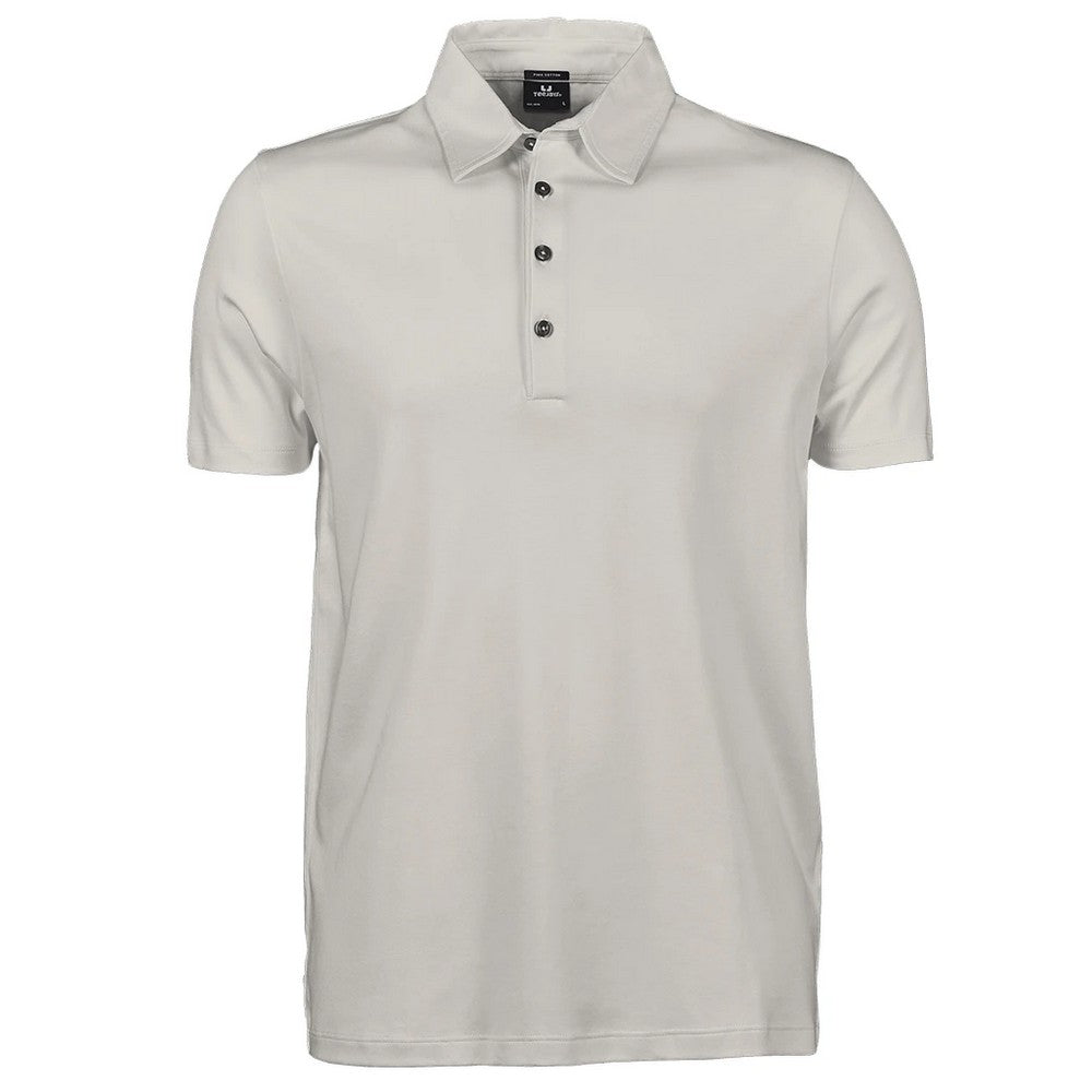 Cement - Front - Tee Jays Mens Pima Cotton Polo Shirt