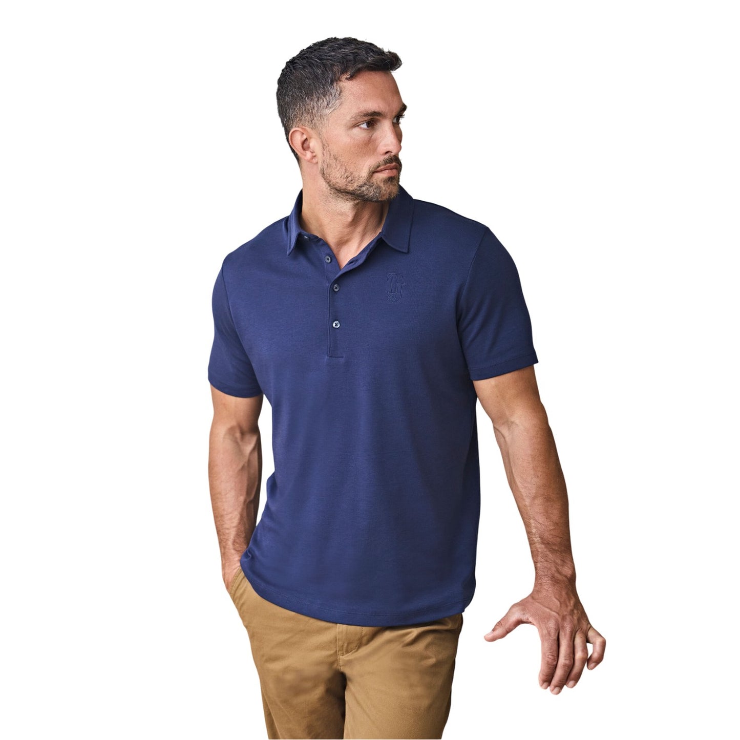 Navy - Back - Tee Jays Mens Pima Cotton Polo Shirt
