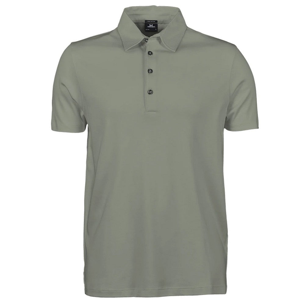 Sage - Front - Tee Jays Mens Pima Cotton Polo Shirt