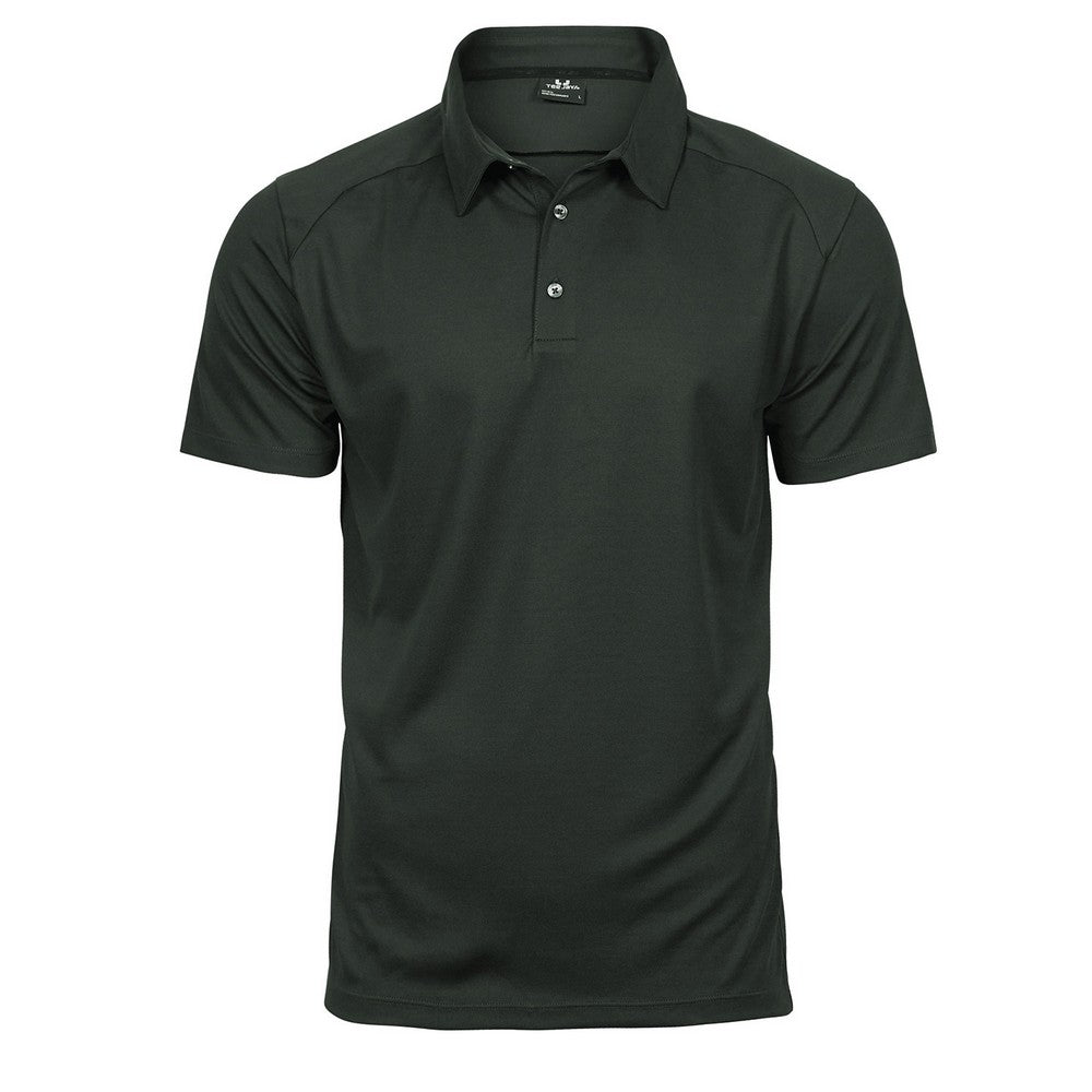 Dark Green - Front - Tee Jays Mens Luxury Sport Polo Shirt
