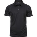 Black - Front - Tee Jays Mens Luxury Sport Polo Shirt
