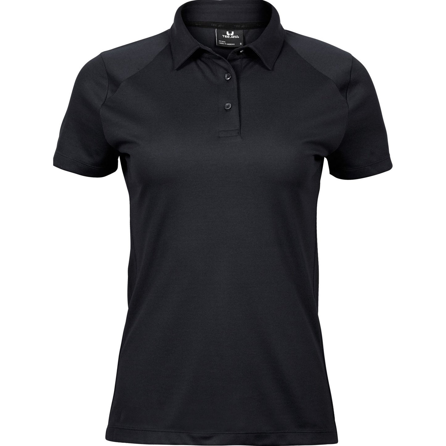 Black - Front - Tee Jays Womens-Ladies Luxury Sport Polo Shirt