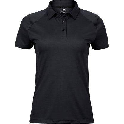 Black - Front - Tee Jays Womens-Ladies Luxury Sport Polo Shirt