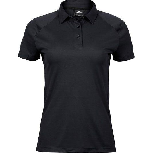 Black - Front - Tee Jays Womens-Ladies Luxury Sport Polo Shirt