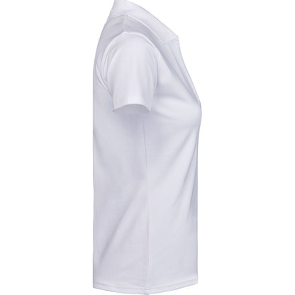 White - Side - Tee Jays Womens-Ladies Luxury Stretch Polo Shirt