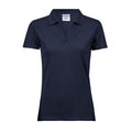 Navy - Front - Tee Jays Womens-Ladies Luxury Stretch Polo Shirt
