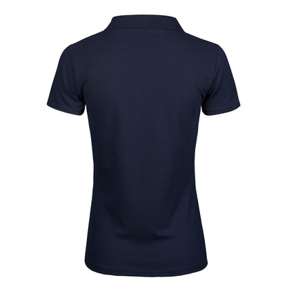 Navy - Back - Tee Jays Womens-Ladies Luxury Stretch Polo Shirt