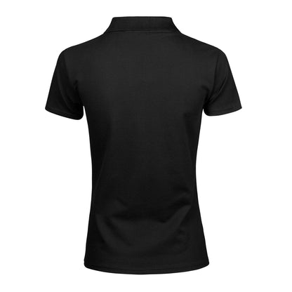 Black - Back - Tee Jays Womens-Ladies Luxury Stretch Polo Shirt