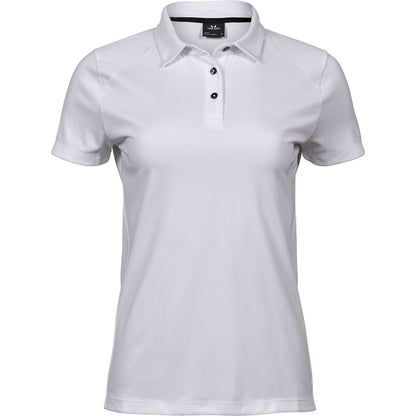 White - Front - Tee Jays Womens-Ladies Luxury Sport Polo Shirt