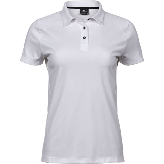 White - Front - Tee Jays Womens-Ladies Luxury Sport Polo Shirt