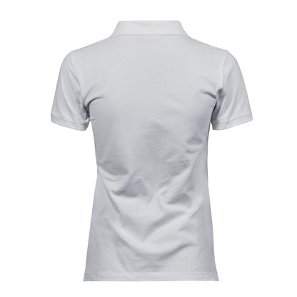 White - Back - Tee Jays Womens-Ladies Heavy Polo Shirt