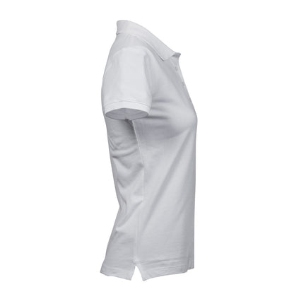 White - Side - Tee Jays Womens-Ladies Heavy Polo Shirt