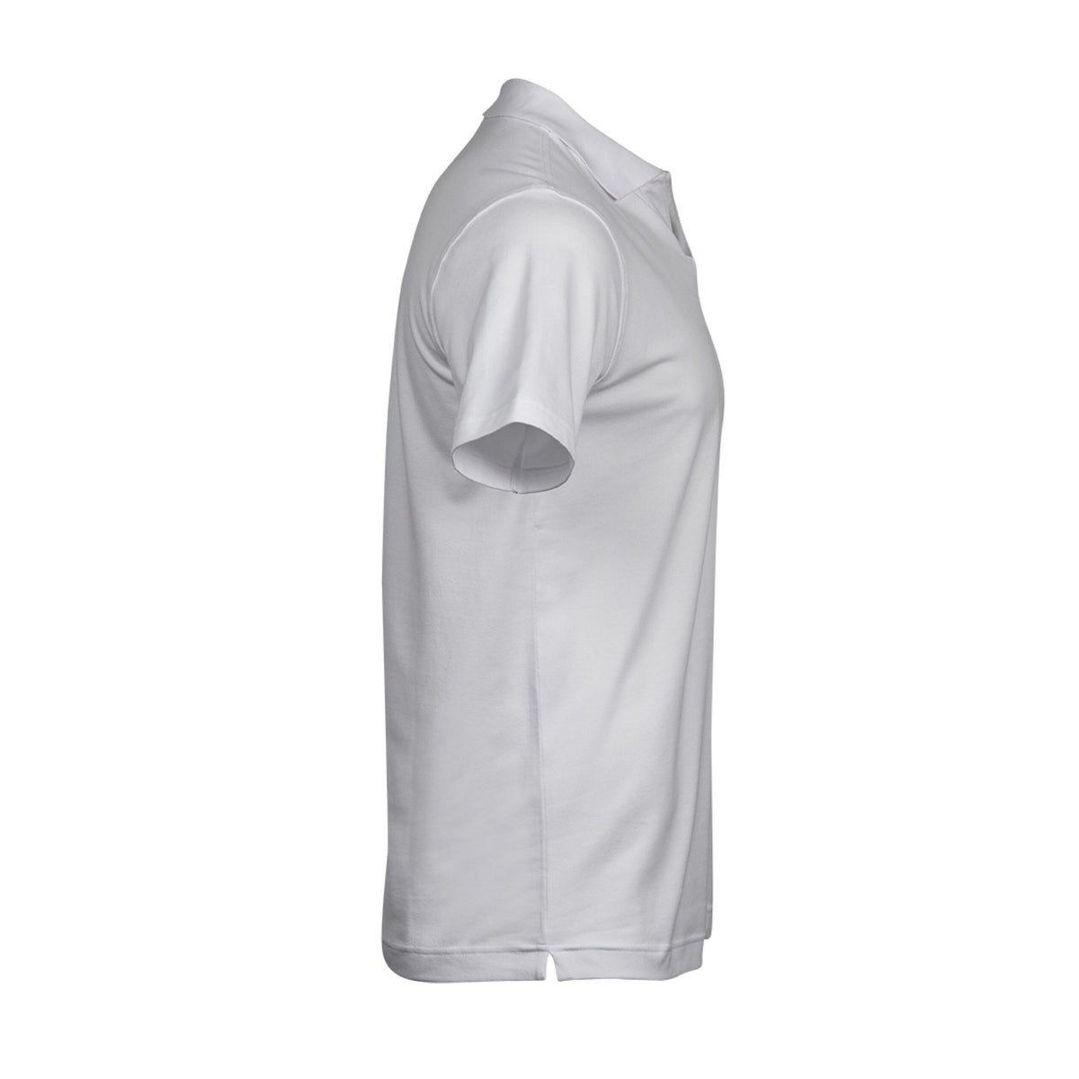 White - Side - Tee Jays Mens Luxury Stretch V Neck Polo Shirt