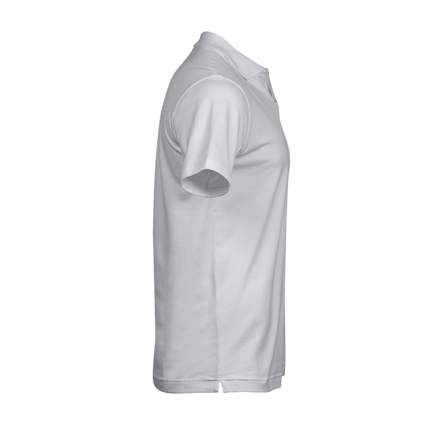 White - Side - Tee Jays Mens Luxury Stretch V Neck Polo Shirt