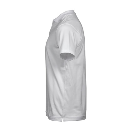 White - Lifestyle - Tee Jays Mens Luxury Stretch V Neck Polo Shirt