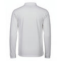 White - Back - Tee Jays Mens Luxury Stretch Long-Sleeved Polo Shirt