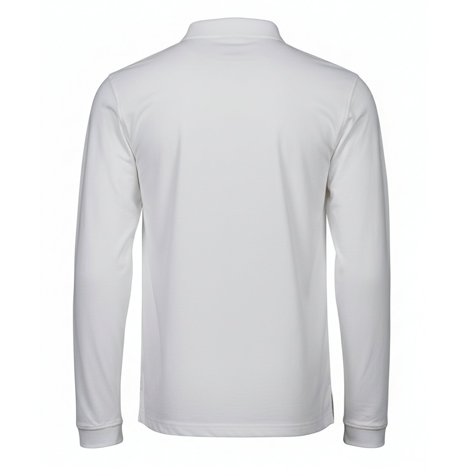 White - Back - Tee Jays Mens Luxury Stretch Long-Sleeved Polo Shirt