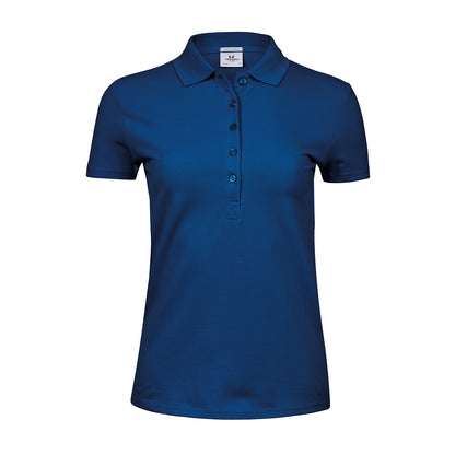 Indigo Blue - Front - Tee Jays Womens-Ladies Luxury Stretch Polo Shirt