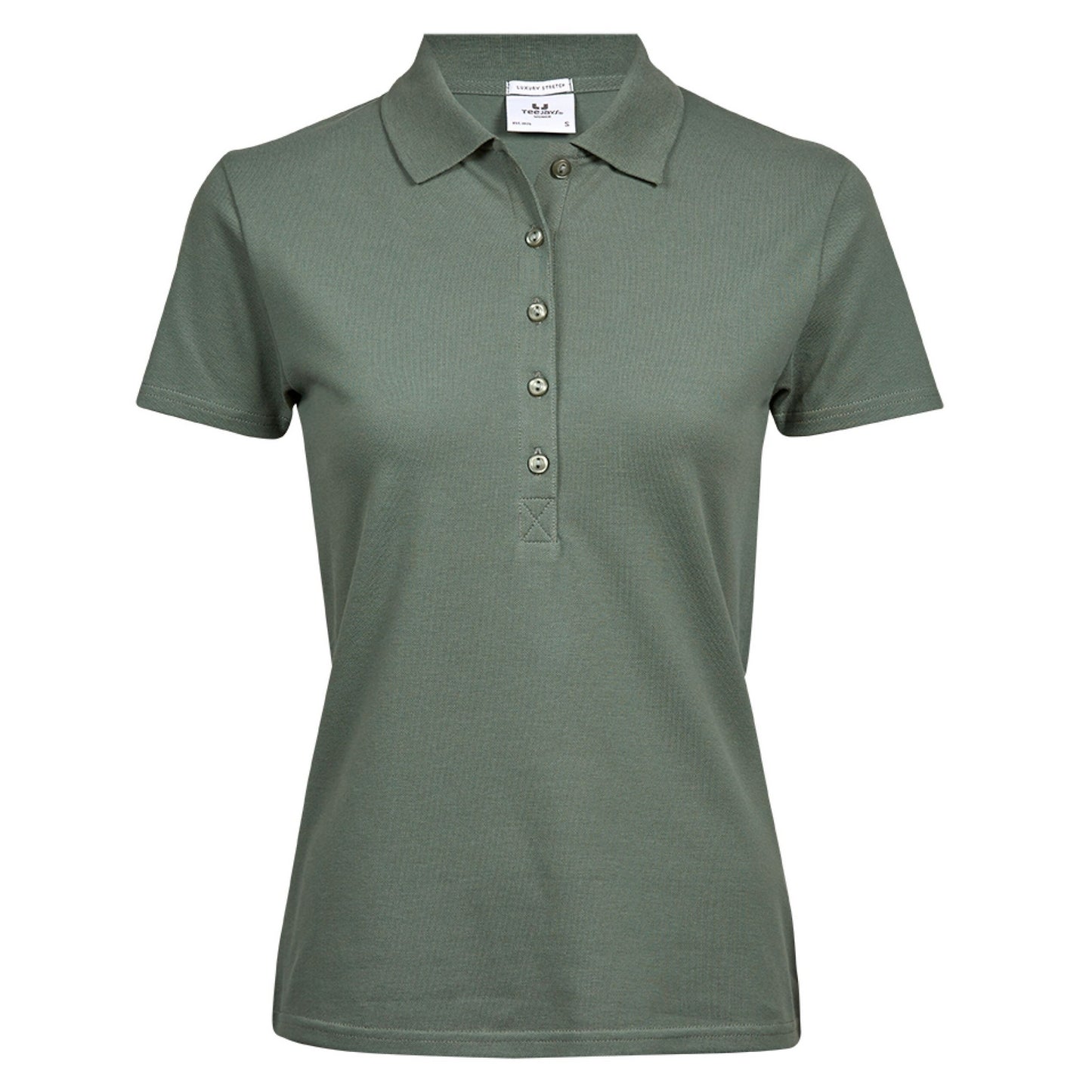Leaf Green - Front - Tee Jays Womens-Ladies Luxury Stretch Polo Shirt