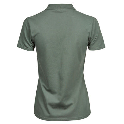 Leaf Green - Back - Tee Jays Womens-Ladies Luxury Stretch Polo Shirt