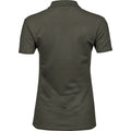 Deep Green - Back - Tee Jays Womens-Ladies Luxury Stretch Polo Shirt