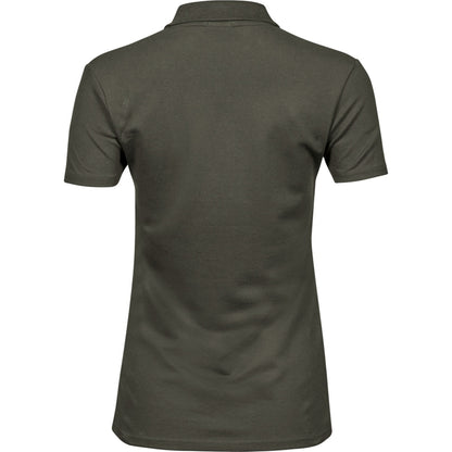Deep Green - Back - Tee Jays Womens-Ladies Luxury Stretch Polo Shirt