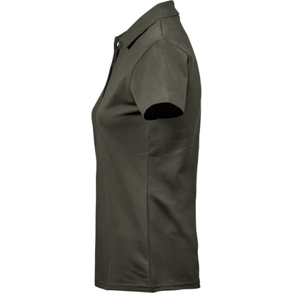 Deep Green - Side - Tee Jays Womens-Ladies Luxury Stretch Polo Shirt