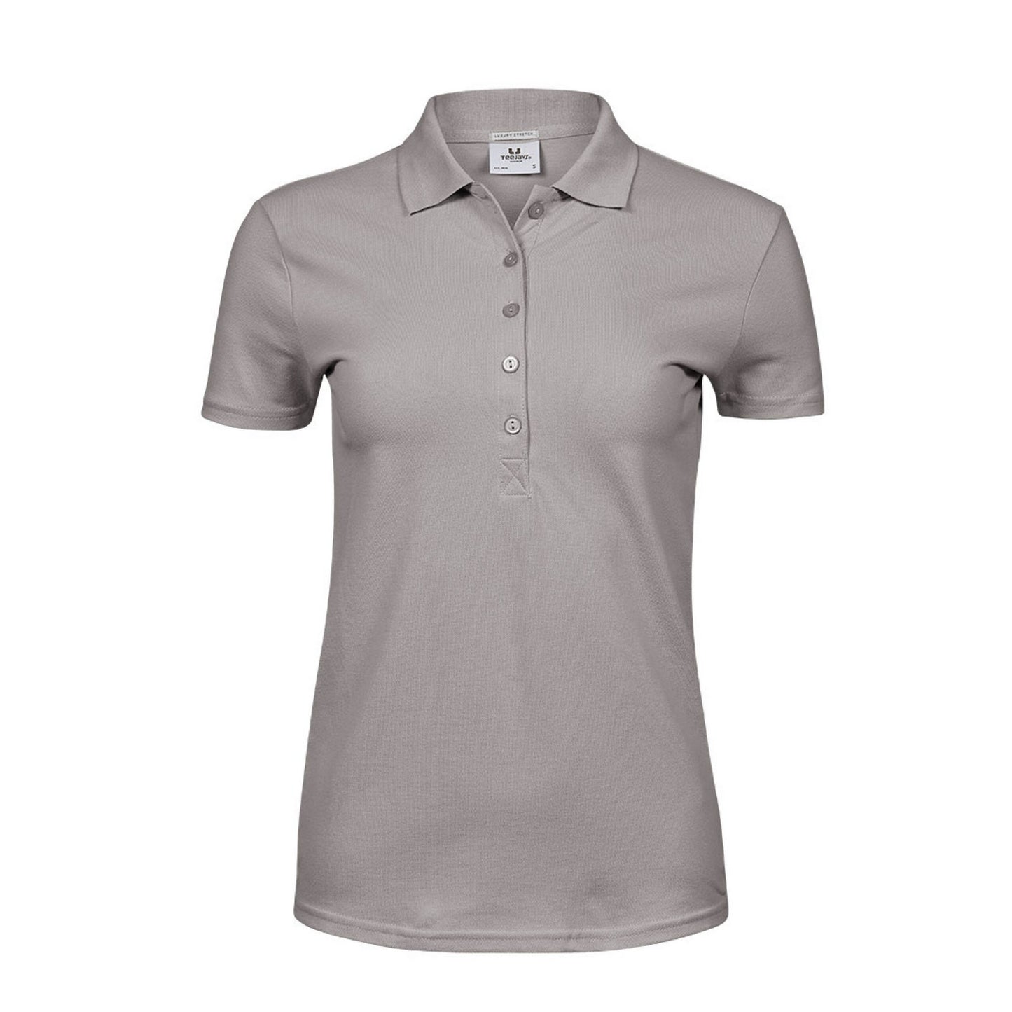 Stone - Front - Tee Jays Womens-Ladies Luxury Stretch Polo Shirt