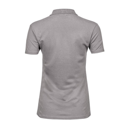 Stone - Back - Tee Jays Womens-Ladies Luxury Stretch Polo Shirt