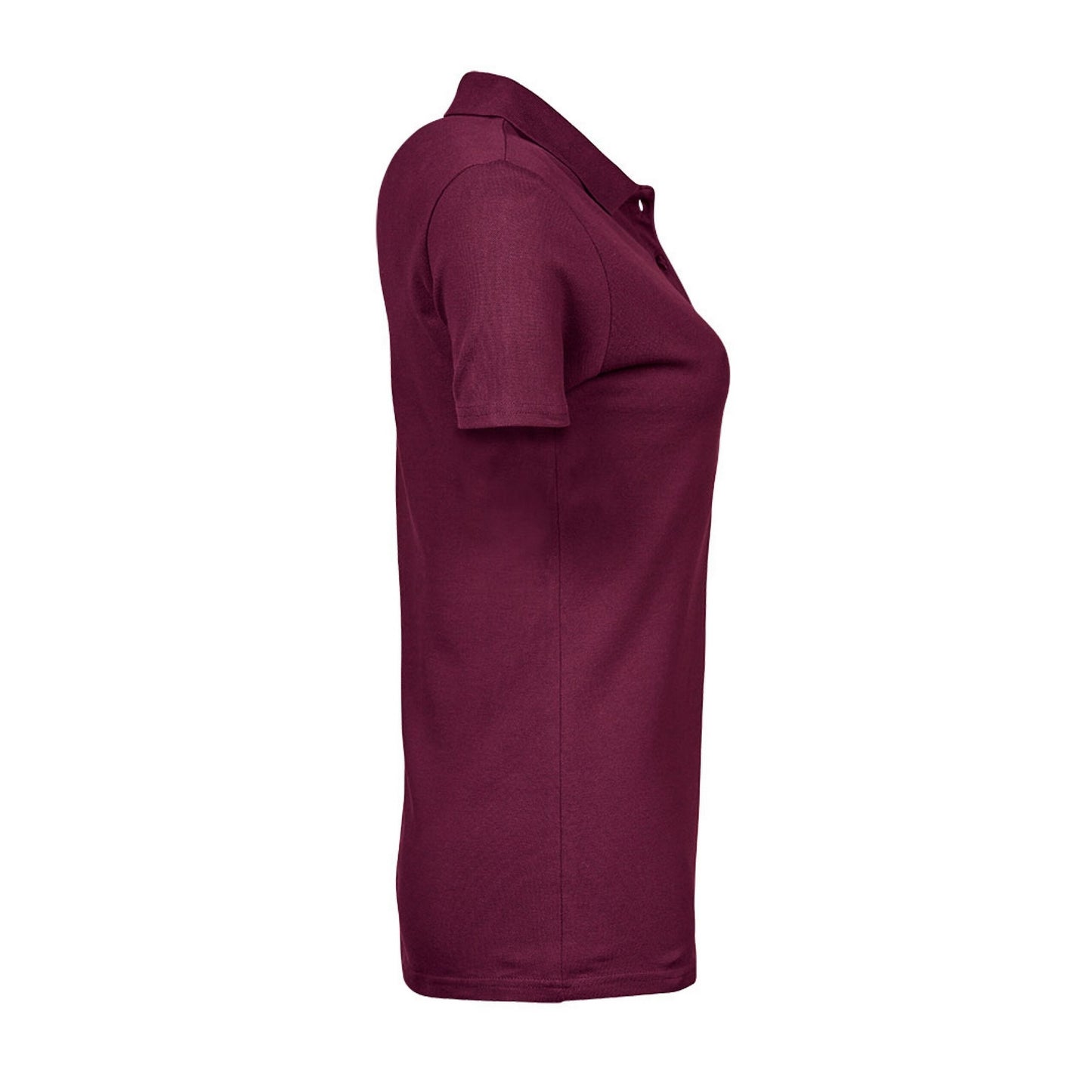 Wine - Side - Tee Jays Womens-Ladies Luxury Stretch Polo Shirt