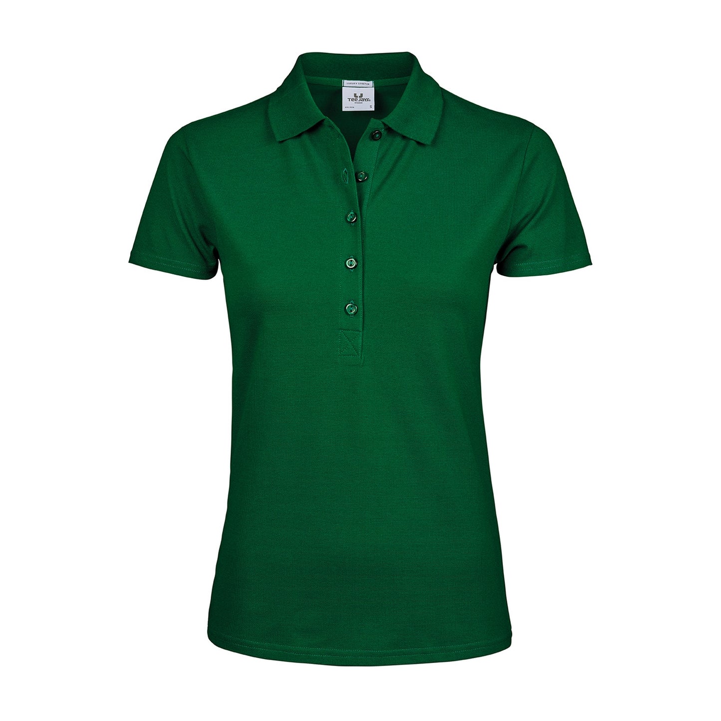 Forest Green - Front - Tee Jays Womens-Ladies Luxury Stretch Polo Shirt