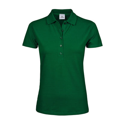 Forest Green - Front - Tee Jays Womens-Ladies Luxury Stretch Polo Shirt