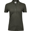 Deep Green - Front - Tee Jays Womens-Ladies Luxury Stretch Polo Shirt