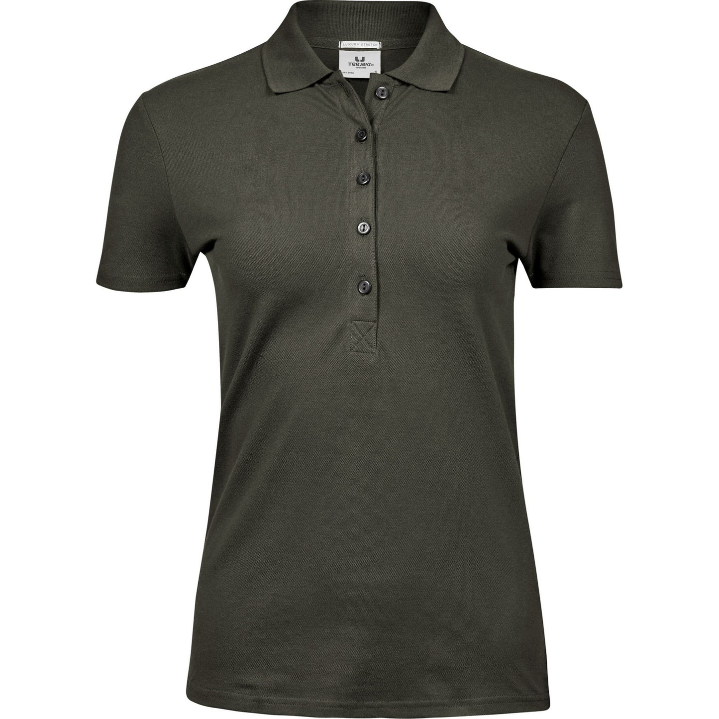 Deep Green - Front - Tee Jays Womens-Ladies Luxury Stretch Polo Shirt