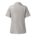 Silver - Side - Premier Short Sleeve Poplin Blouse - Plain Work Shirt