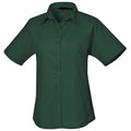 Bottle - Front - Premier Short Sleeve Poplin Blouse - Plain Work Shirt