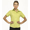 Lime - Back - Premier Short Sleeve Poplin Blouse - Plain Work Shirt