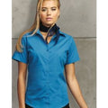 Sapphire - Back - Premier Short Sleeve Poplin Blouse - Plain Work Shirt