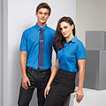 Sapphire - Side - Premier Short Sleeve Poplin Blouse - Plain Work Shirt