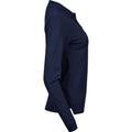 Navy - Side - Tee Jays Womens-Ladies Polo Shirt
